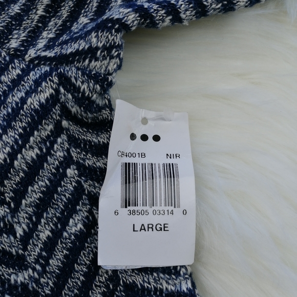 Three Dots 3/4 Sleeve Navy Blue Blouse Size L - Picture 5 of 6